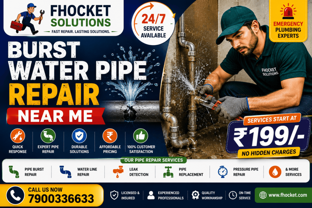 Burst Water Pipe Repair Near Me