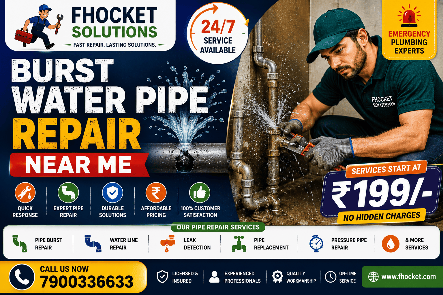 Burst Water Pipe Repair Near Me