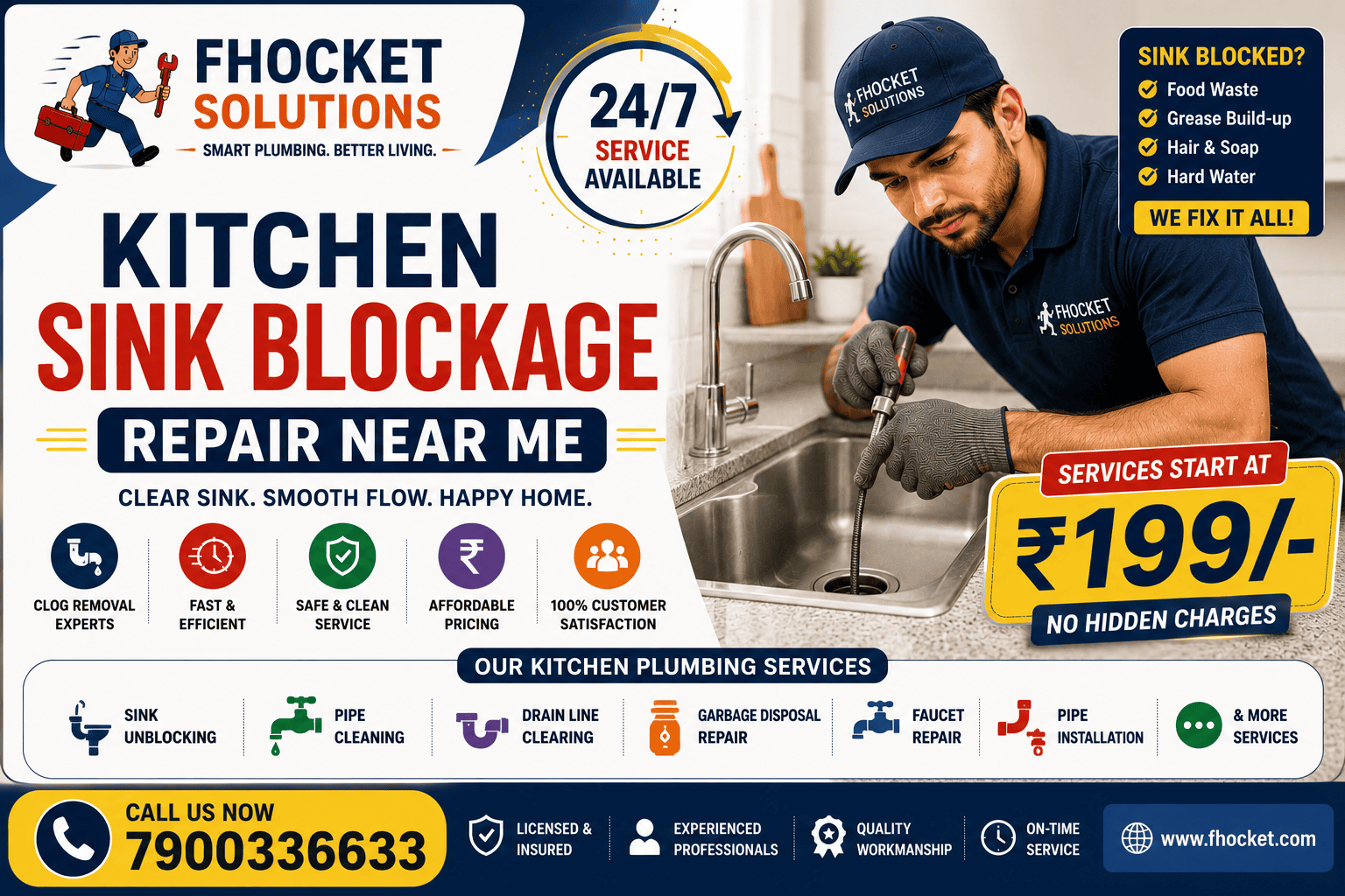 Kitchen Sink Blockage Repair Near Me
