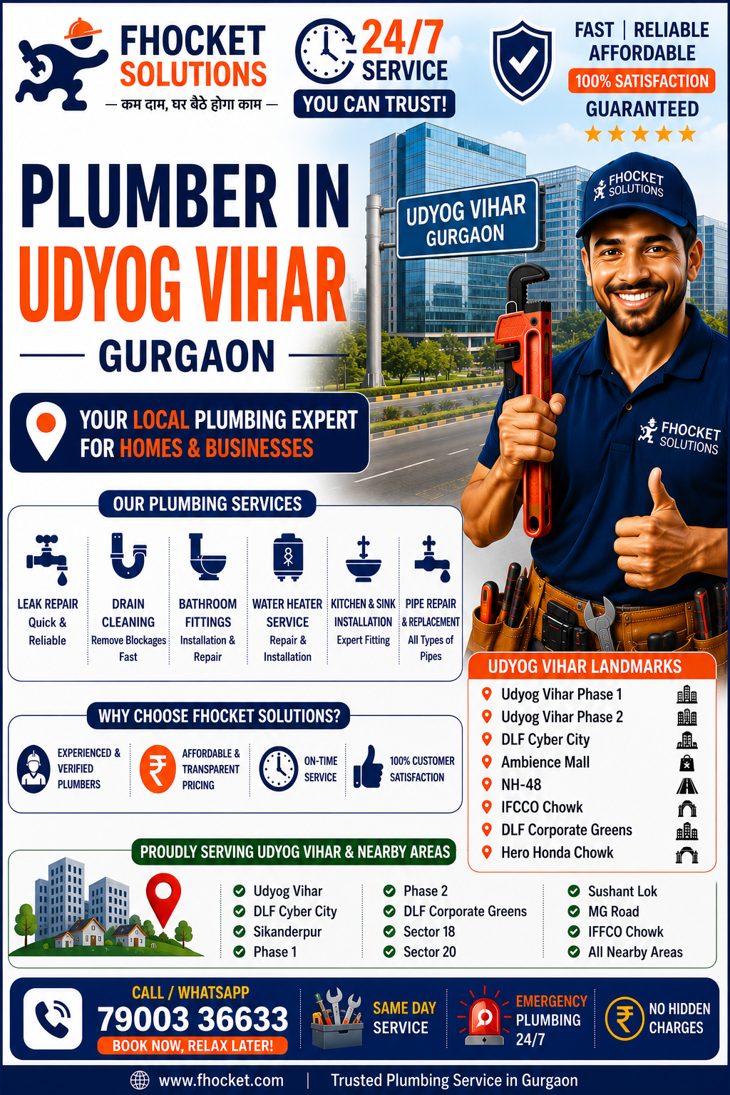 Plumber in Udyog Vihar Gurgaon