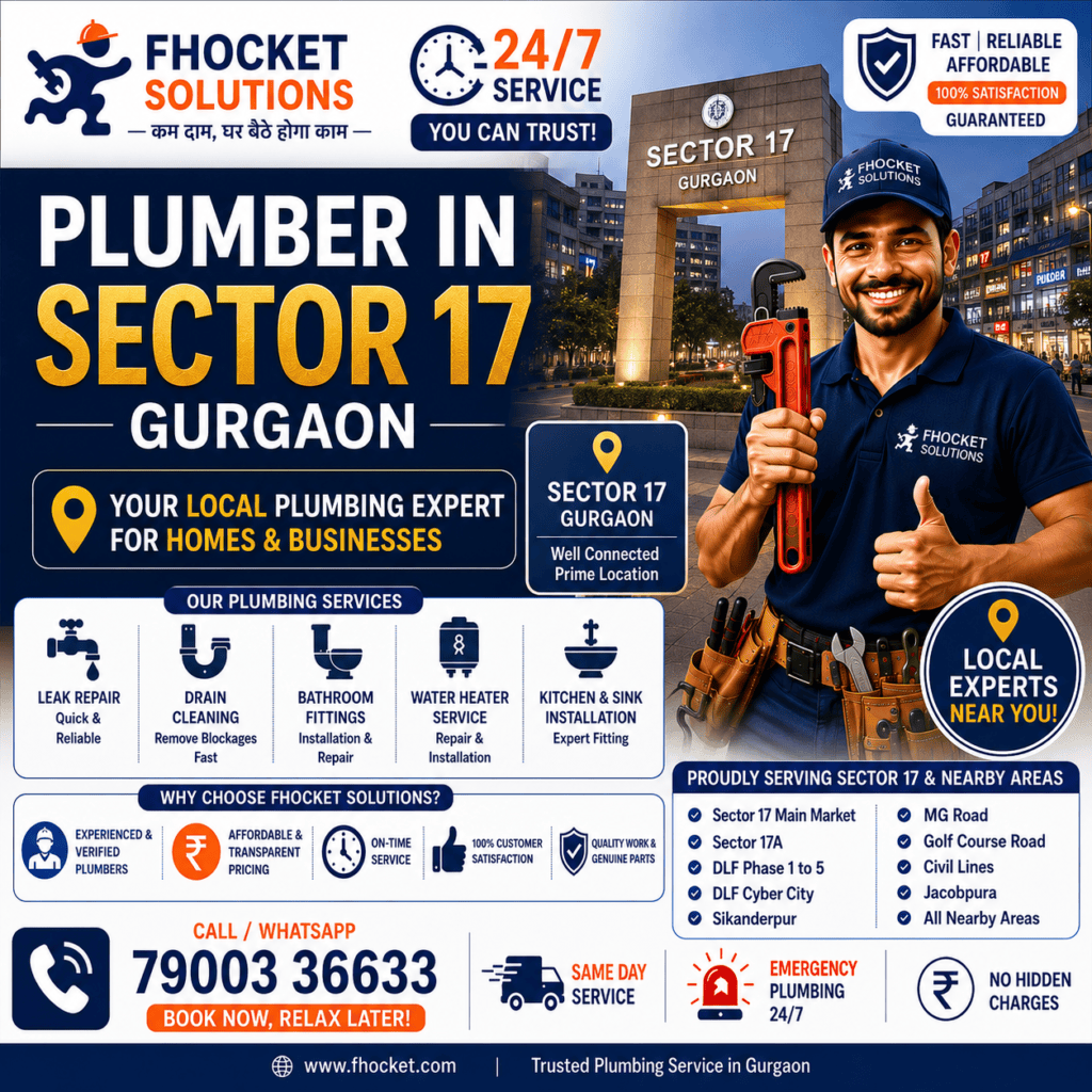 Plumber in Sector 17 Gurgaon
