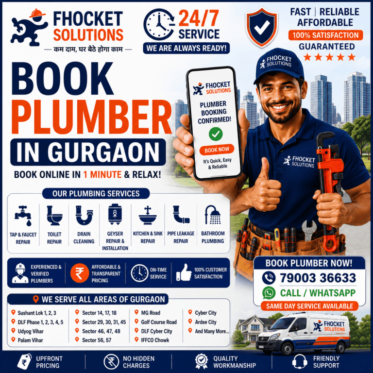 Book Plumber in Gurgaon