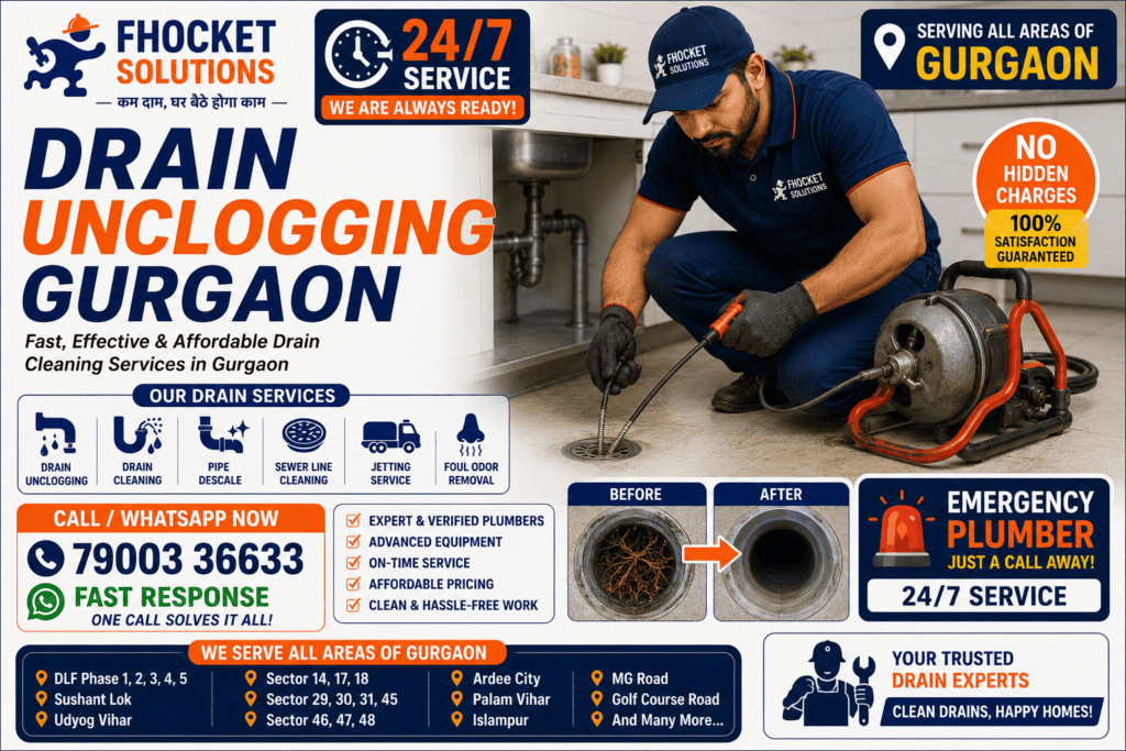 Drain Unclogging Gurgaon