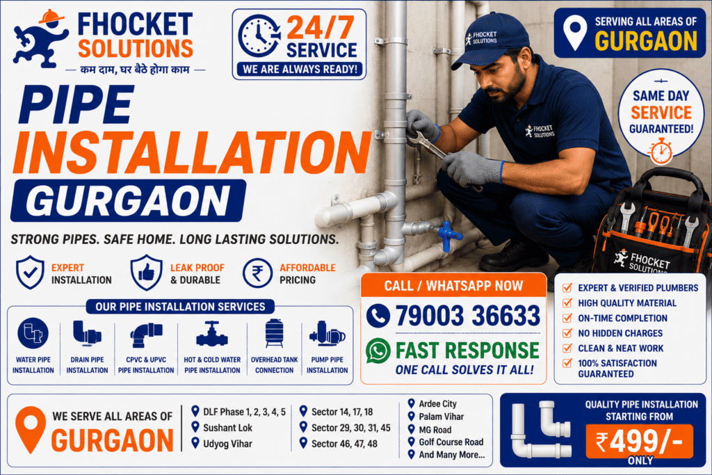 Pipe Installation Gurgaon