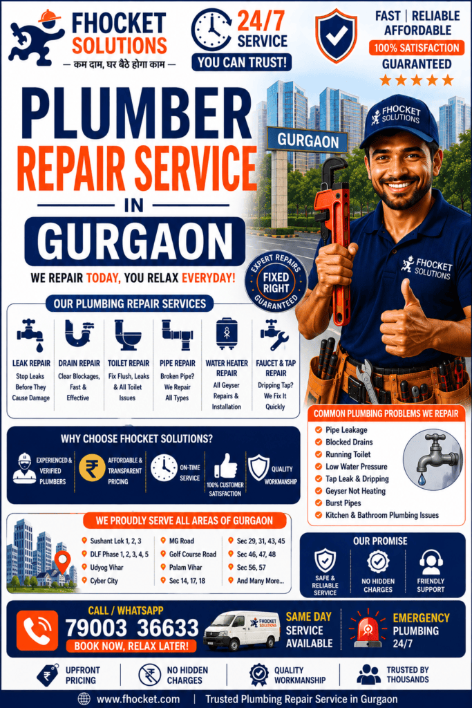 Plumber Repair Service in Gurgaon