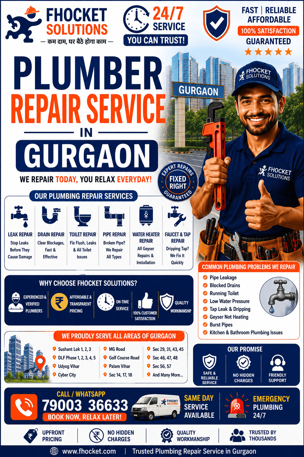 Plumber Repair Service in Gurgaon