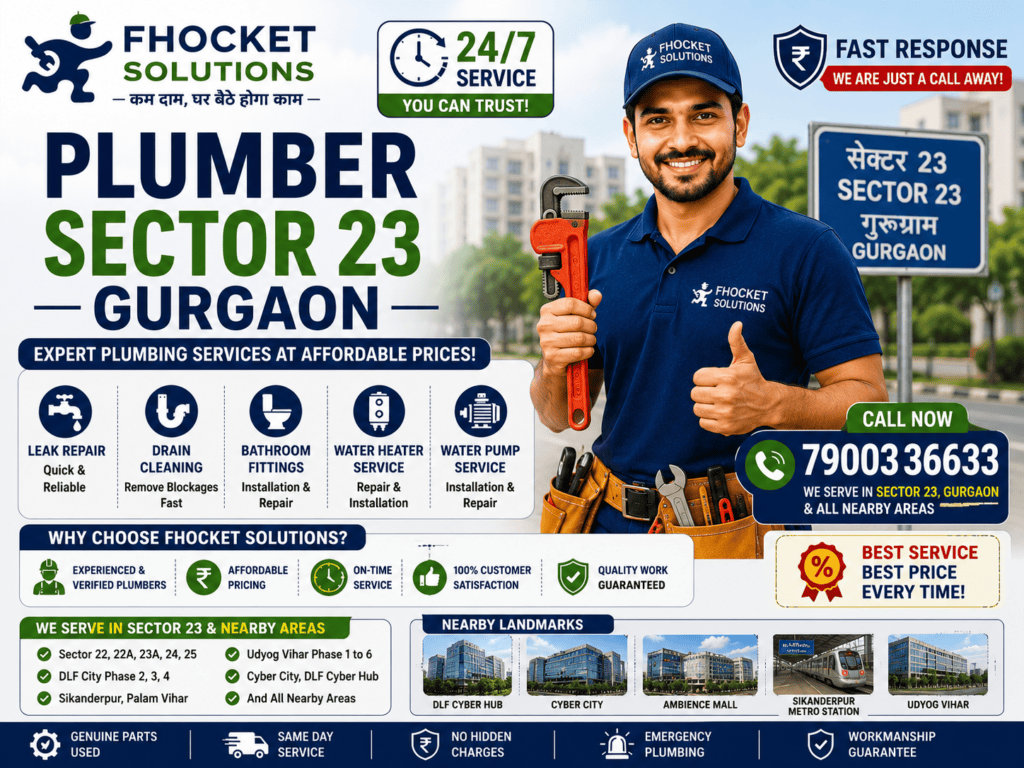Plumber Sector 23 Gurgaon
