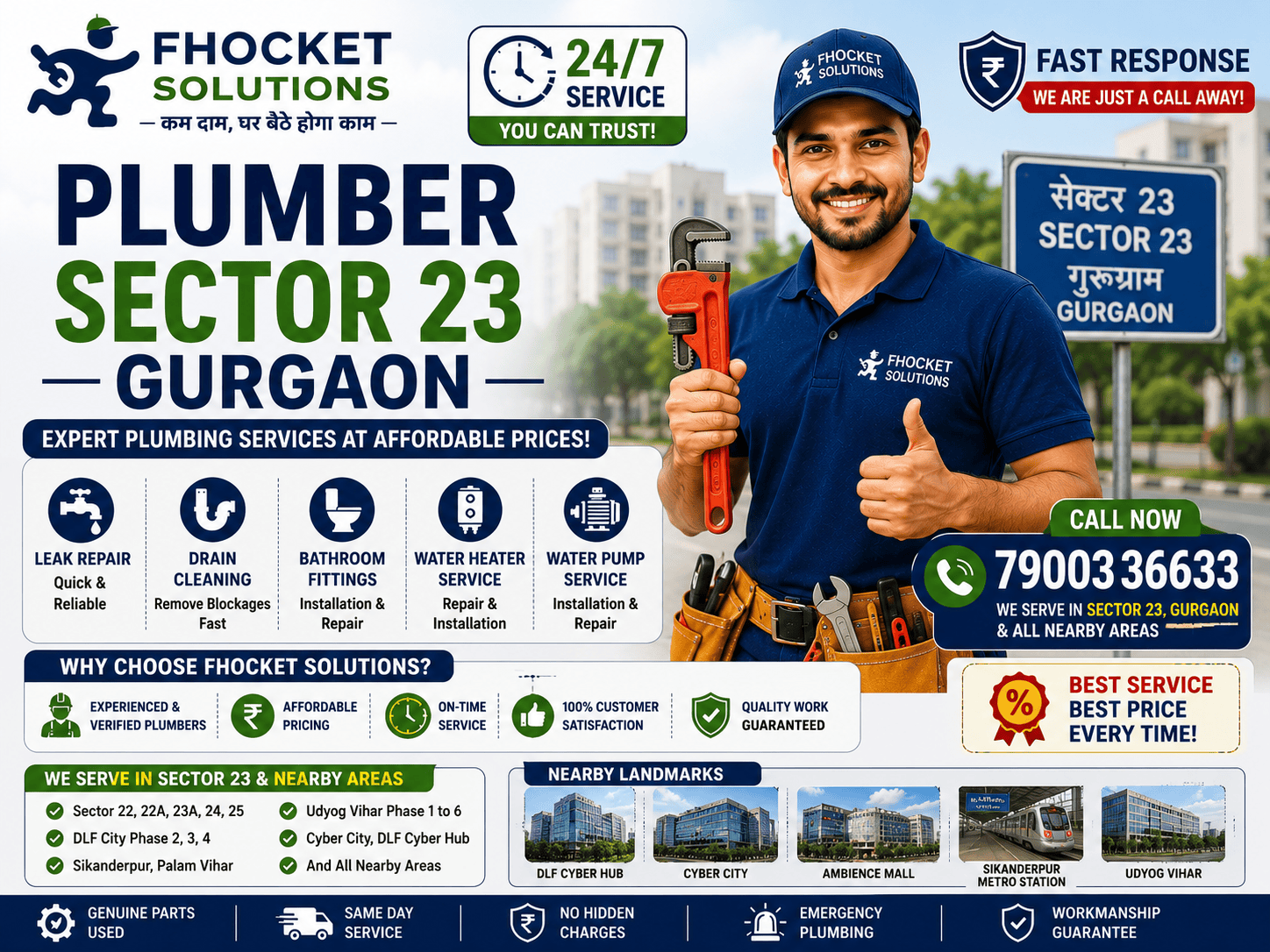 Plumber Sector 23 Gurgaon