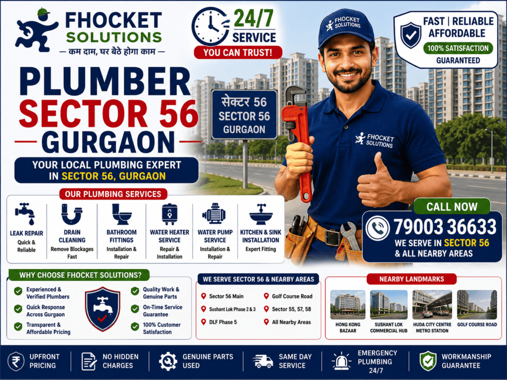 Plumber Sector 56 Gurgaon