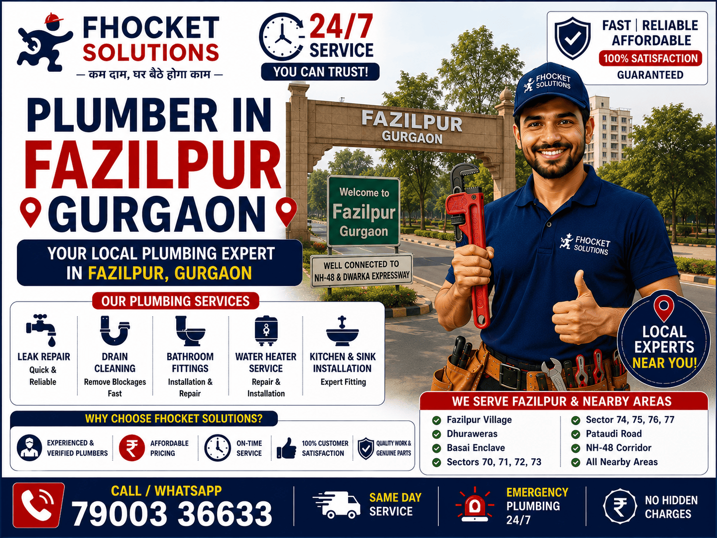 Plumber in Fazilpur Gurgaon