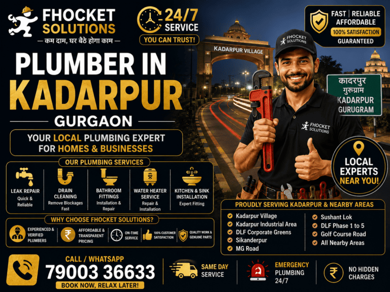 Plumber in Kadarpur Gurgaon