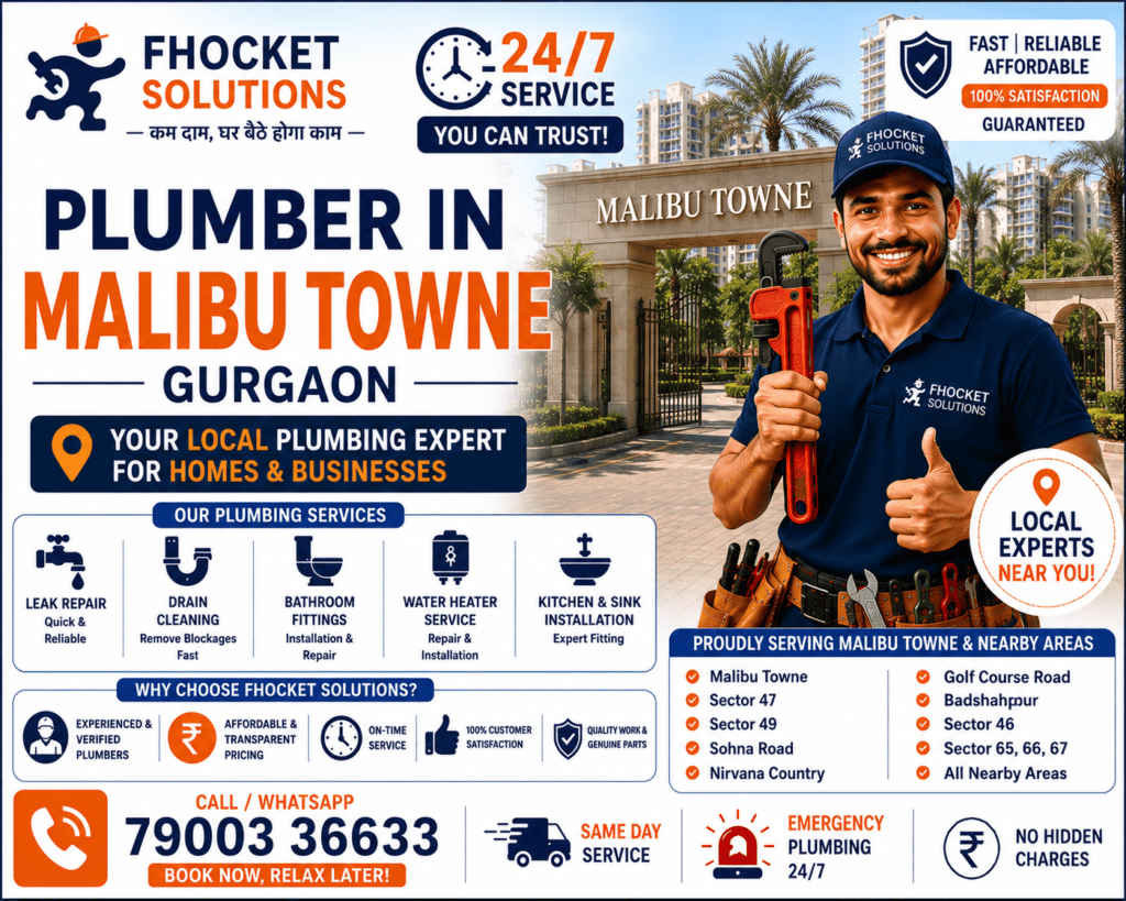 Plumber in Malibu Towne Gurgaon