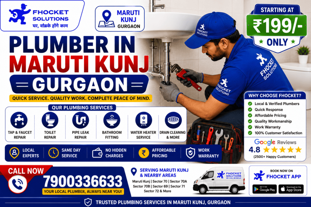 Plumber in Maruti Kunj Gurgaon