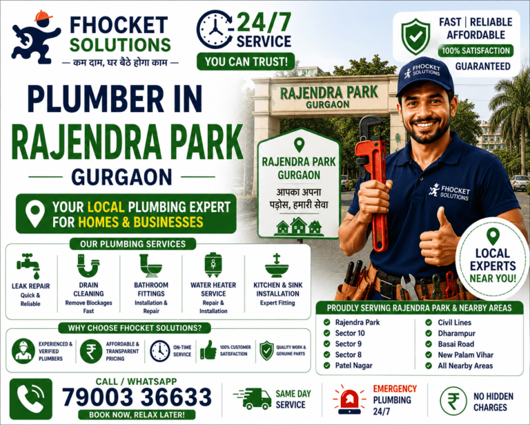 Plumber in Rajendra Park Gurgaon