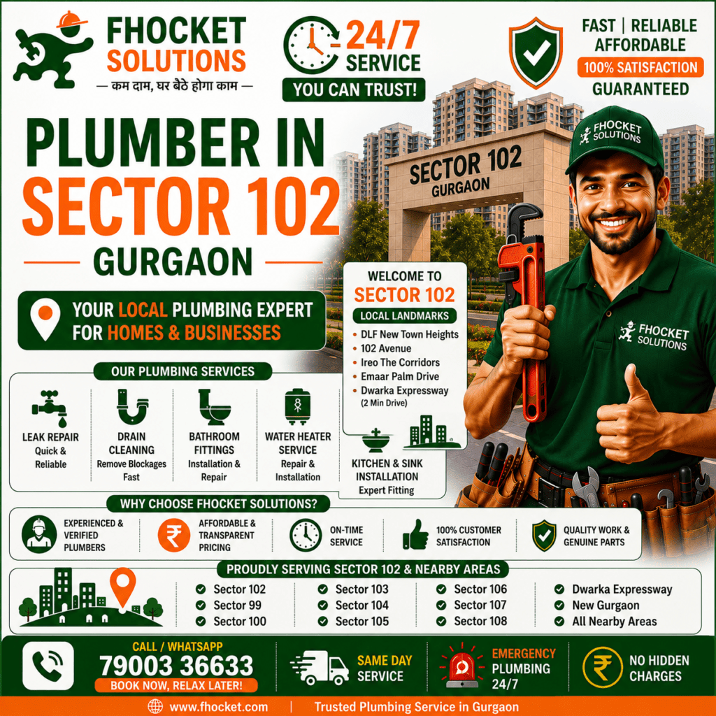 Plumber in Sector 102 Gurgaon