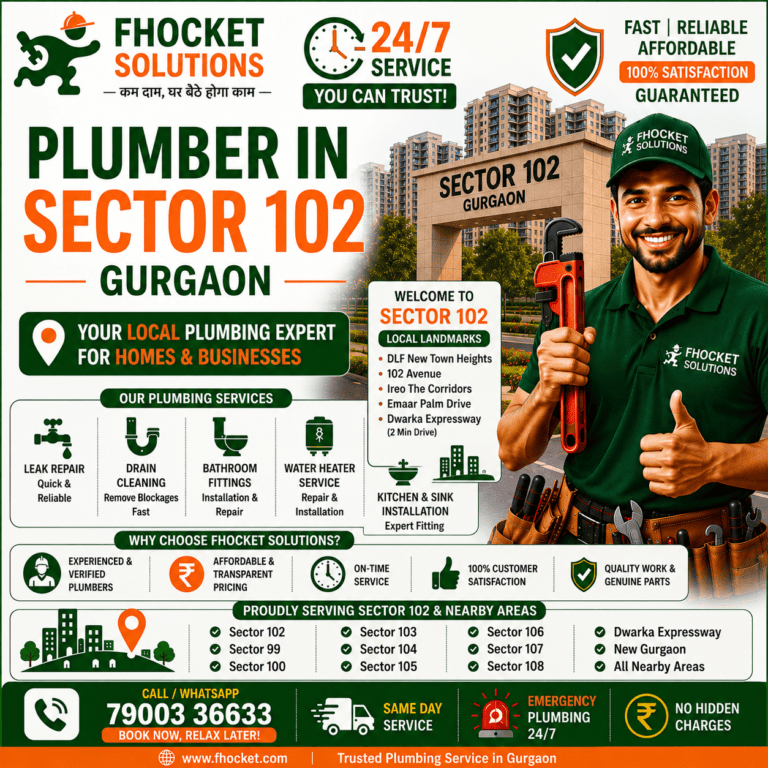 Plumber in Sector 102 Gurgaon