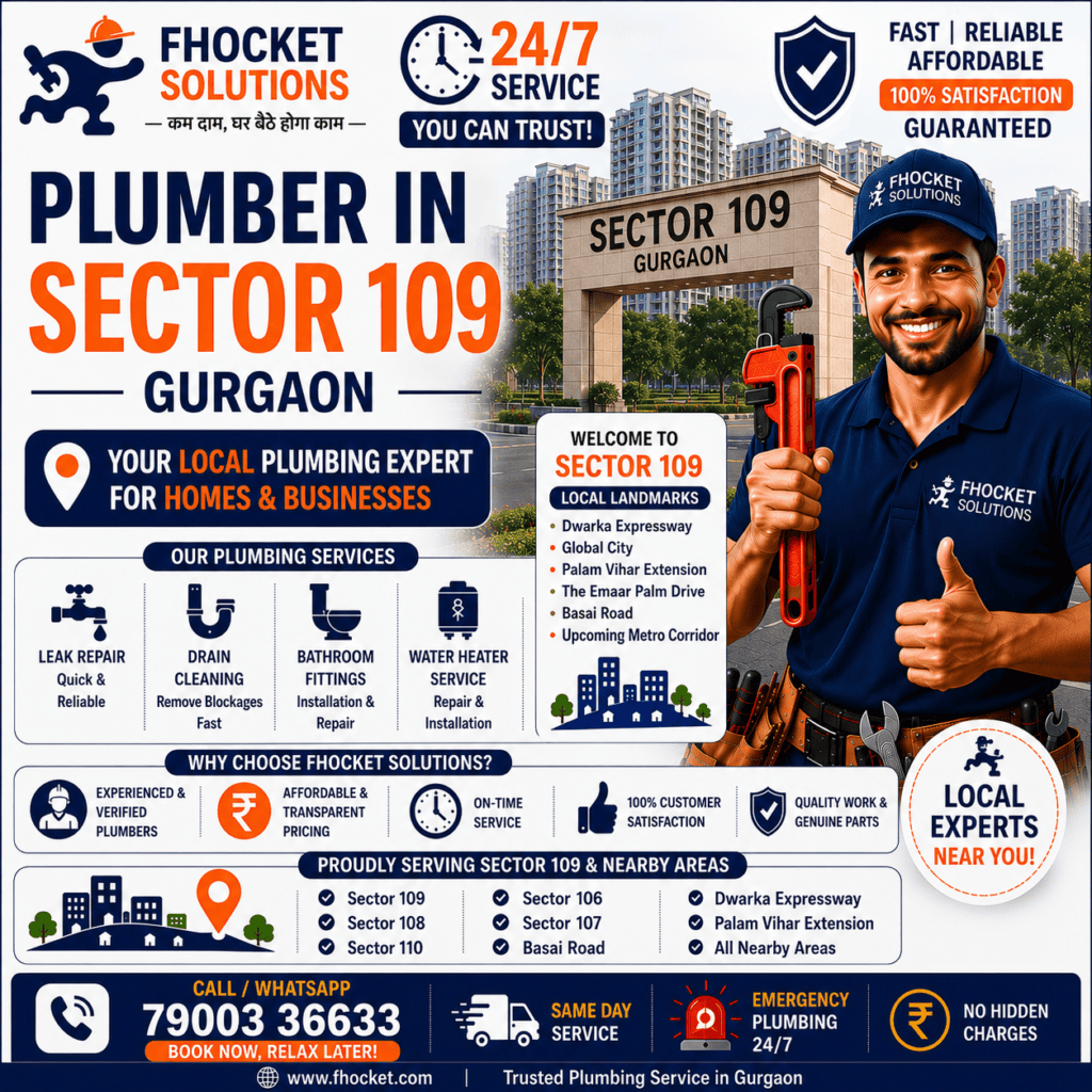 Plumber in Sector 109 Gurgaon