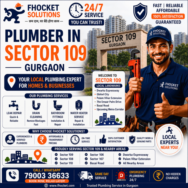Plumber in Sector 109 Gurgaon