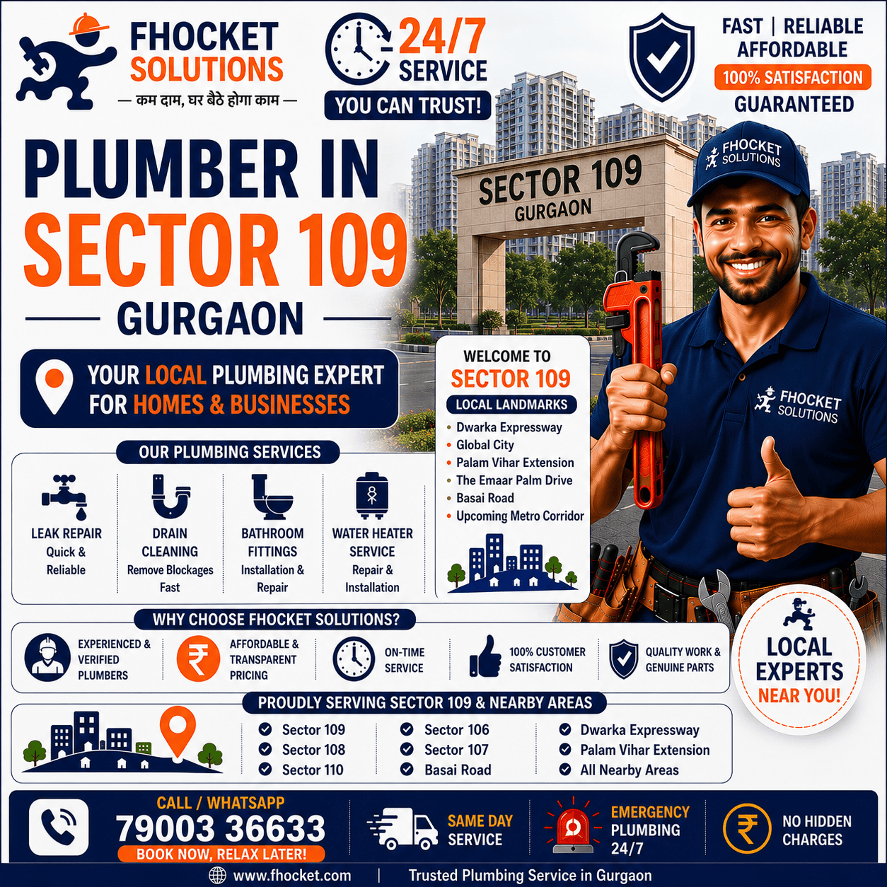 Plumber in Sector 109 Gurgaon