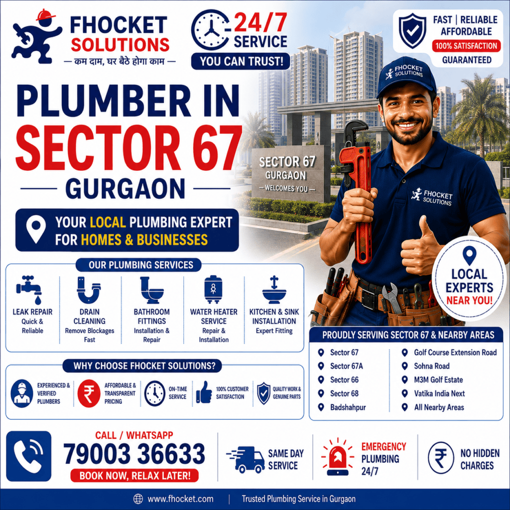 Plumber in Sector 67 Gurgaon