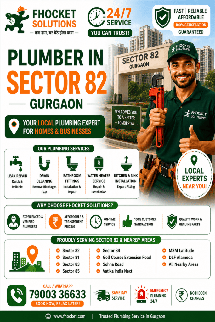 Plumber in Sector 82 Gurgaon