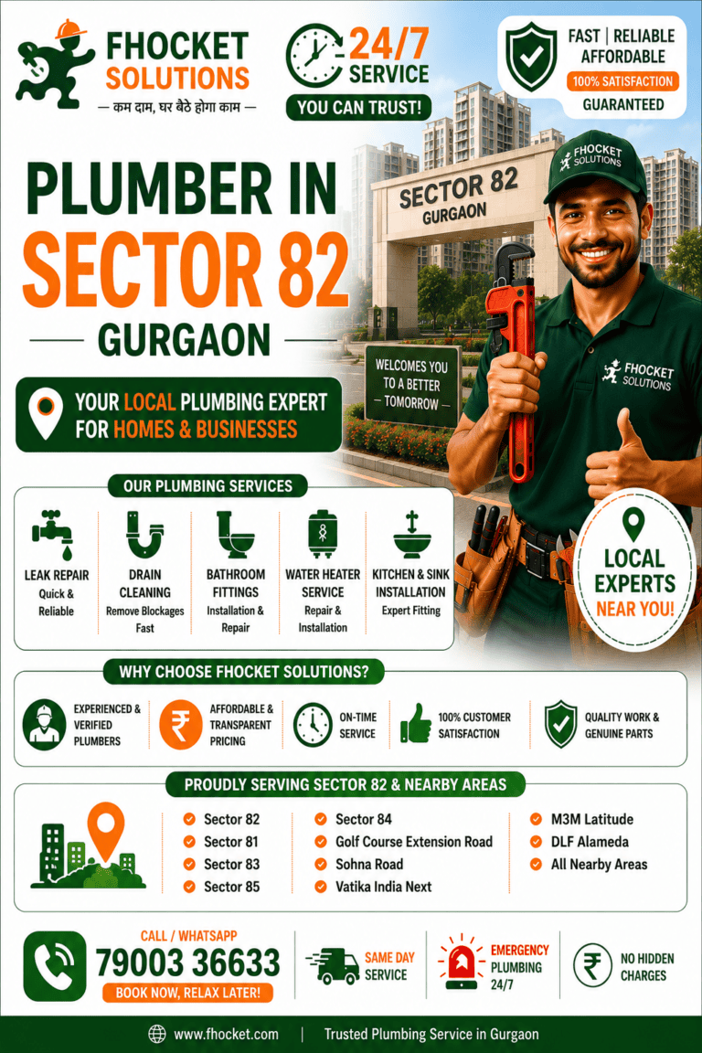 Plumber in Sector 82 Gurgaon