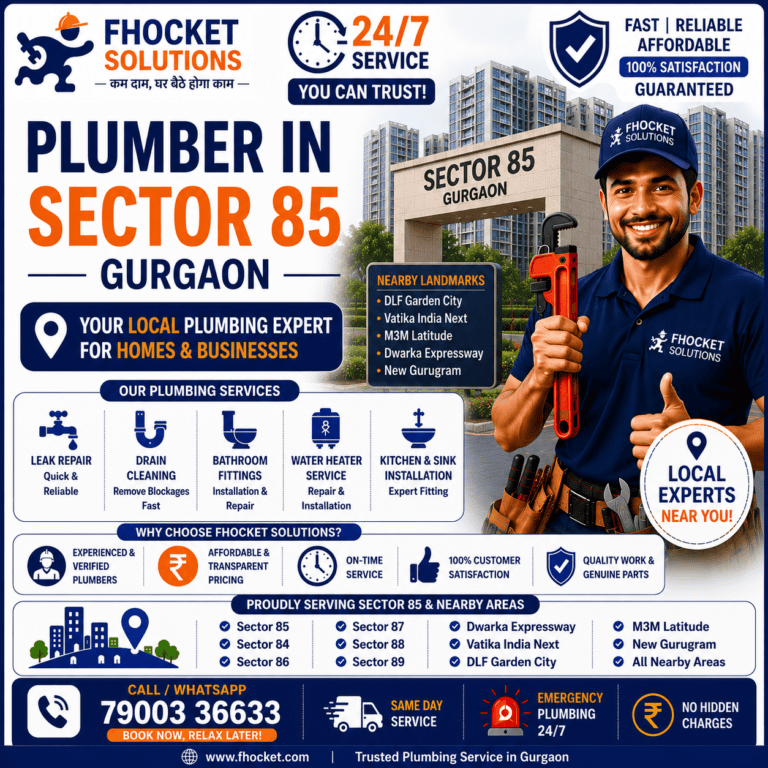 Plumber in Sector 85 Gurgaon