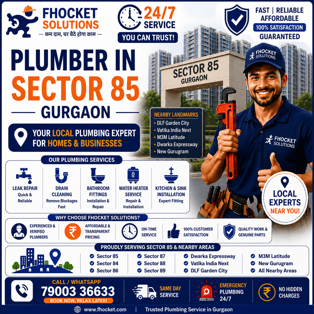 Plumber in Sector 85 Gurgaon
