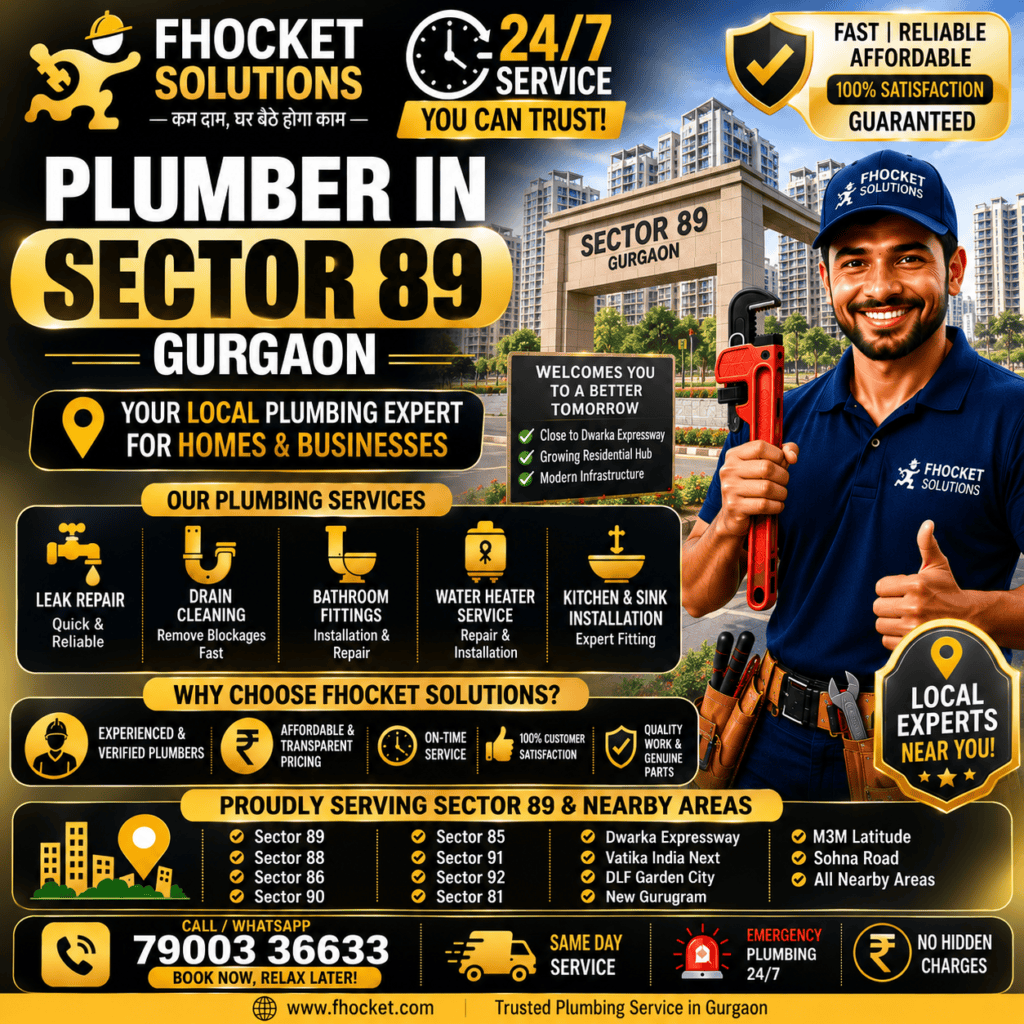 Plumber in Sector 89 Gurgaon