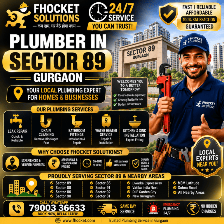 Plumber in Sector 89 Gurgaon