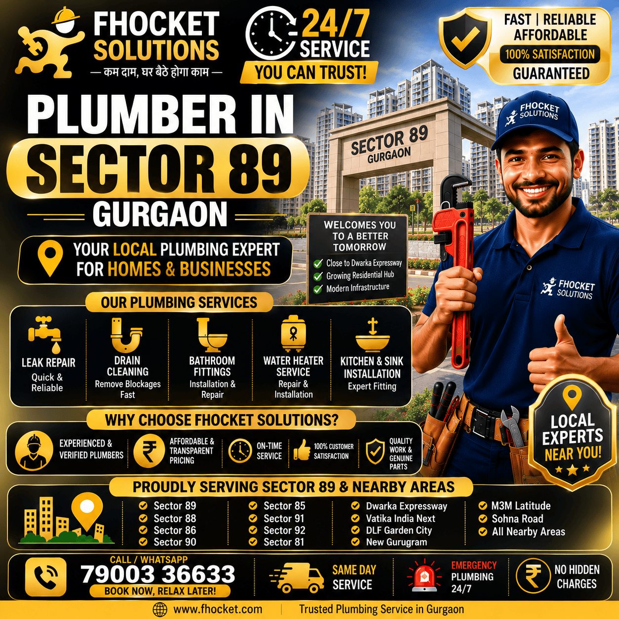 Plumber in Sector 89 Gurgaon