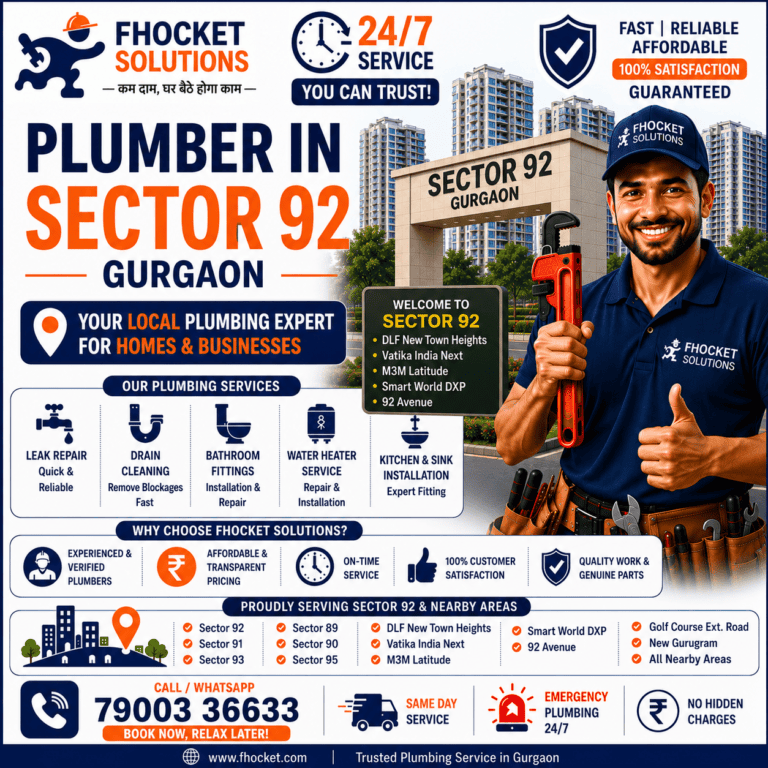 Plumber in Sector 92 Gurgaon