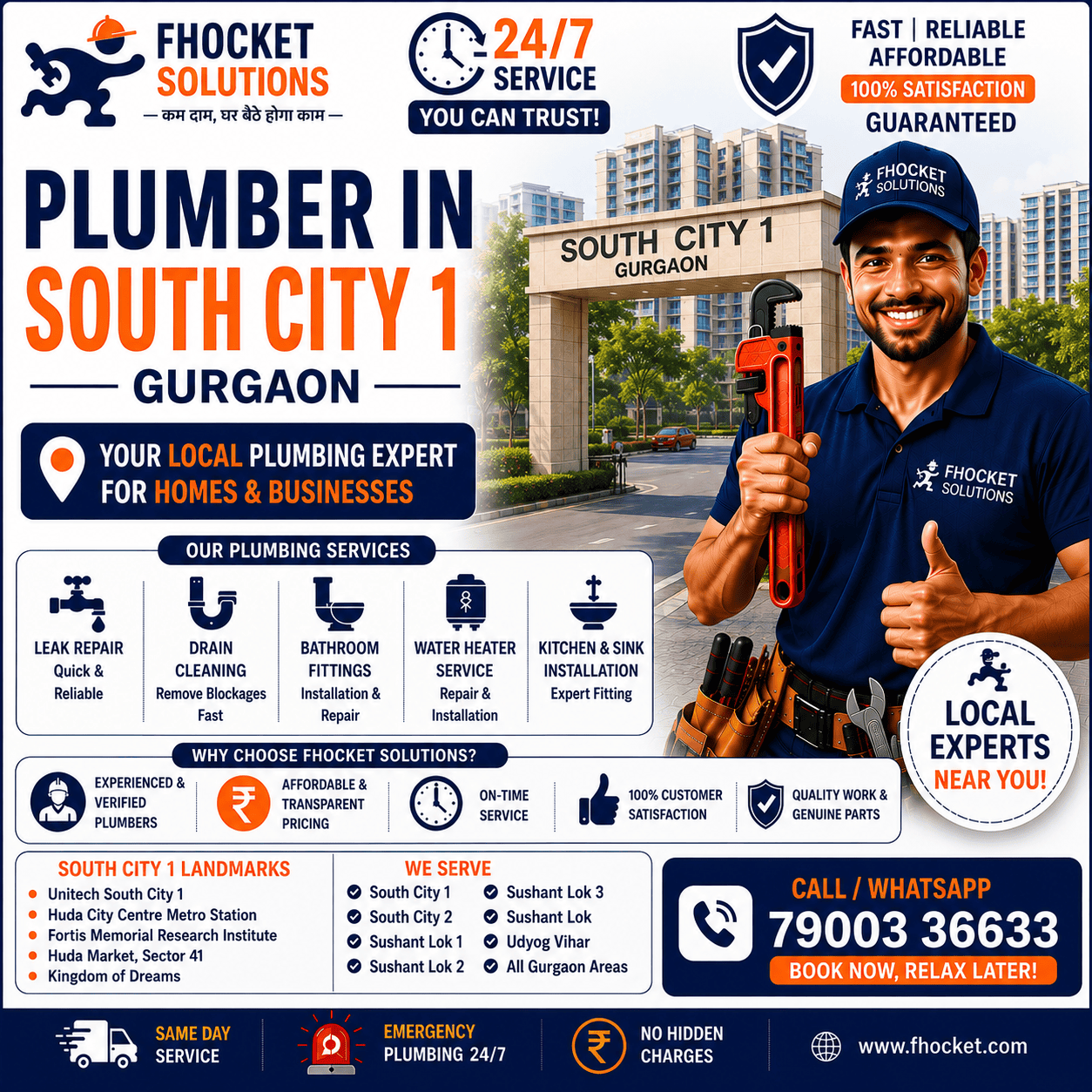 Plumber in South City 1 Gurgaon