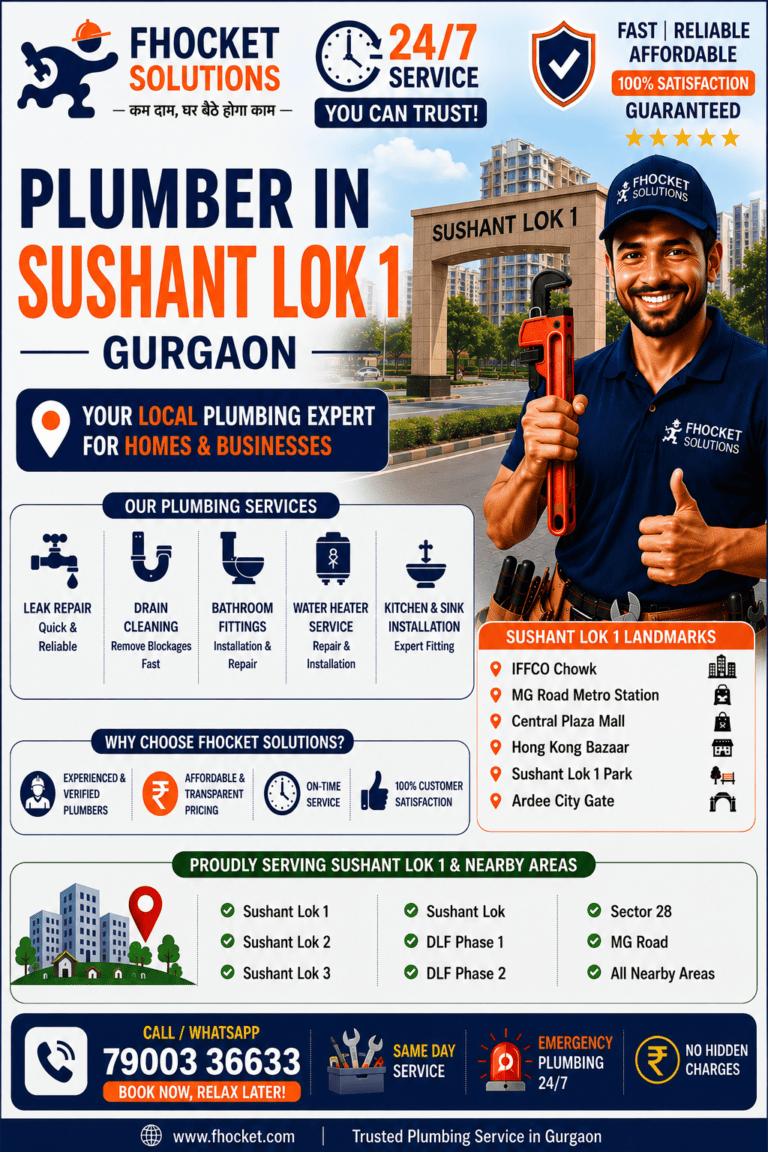 Plumber in Sushant Lok 1 Gurgaon