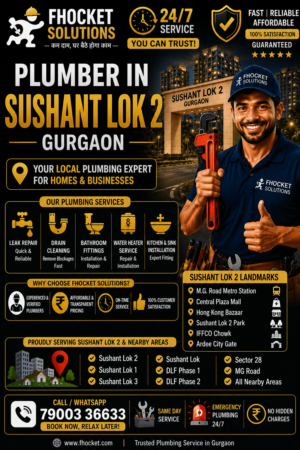 Plumber in Sushant Lok 2 Gurgaon