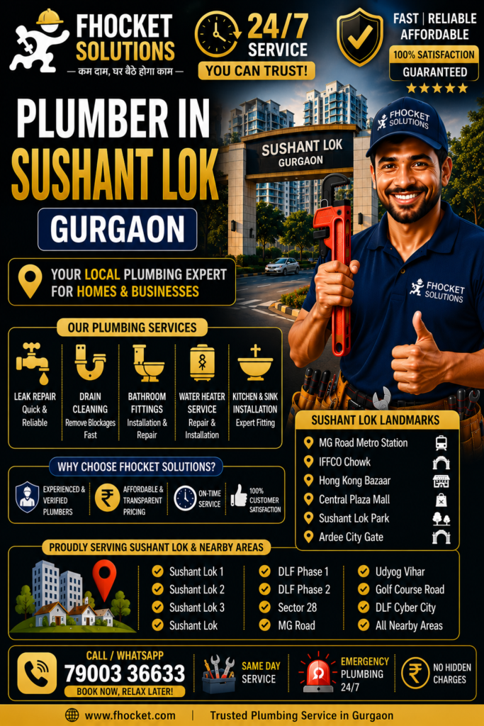 Plumber in Sushant Lok Gurgaon