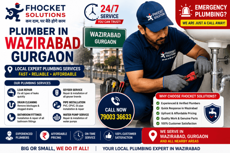 Plumber in Wazirabad Gurgaon