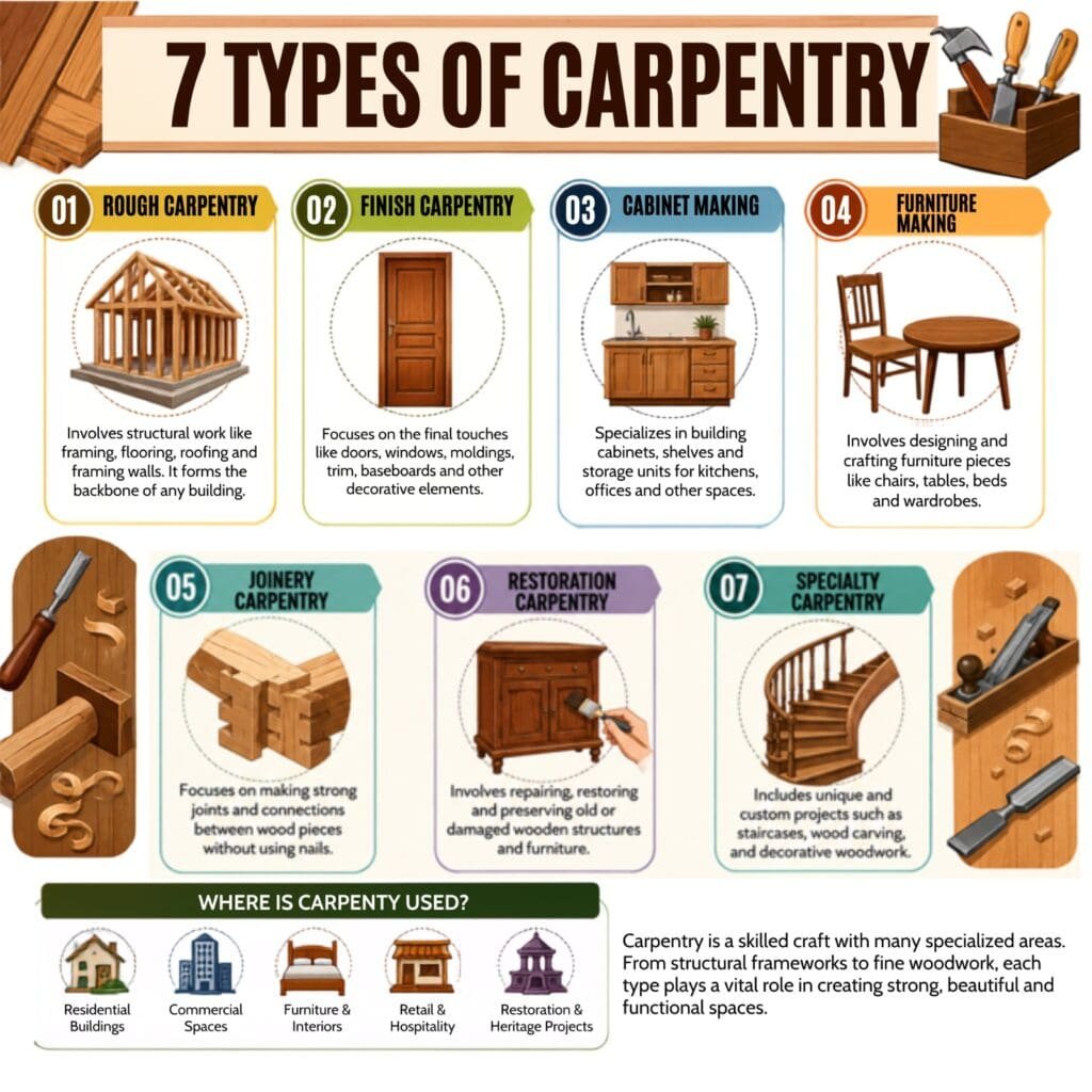 7 Types of carpentry