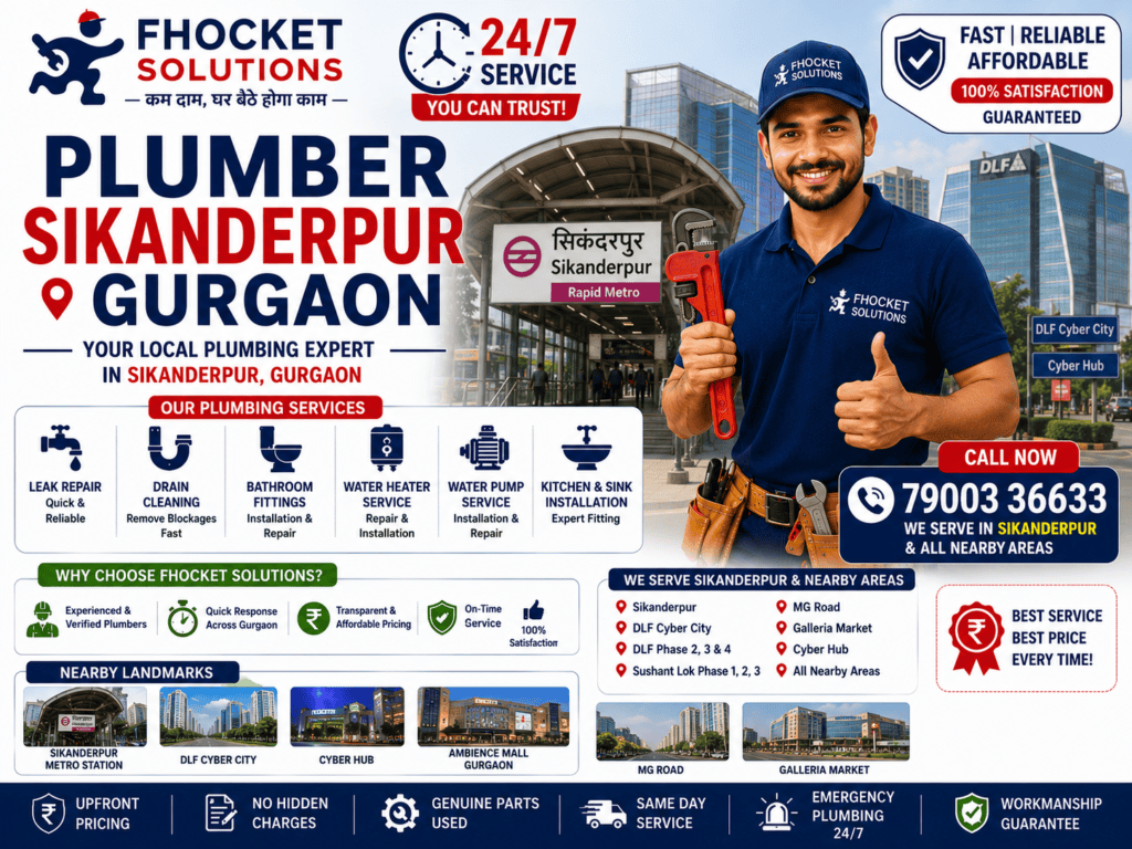 Plumber Sikanderpur Gurgaon