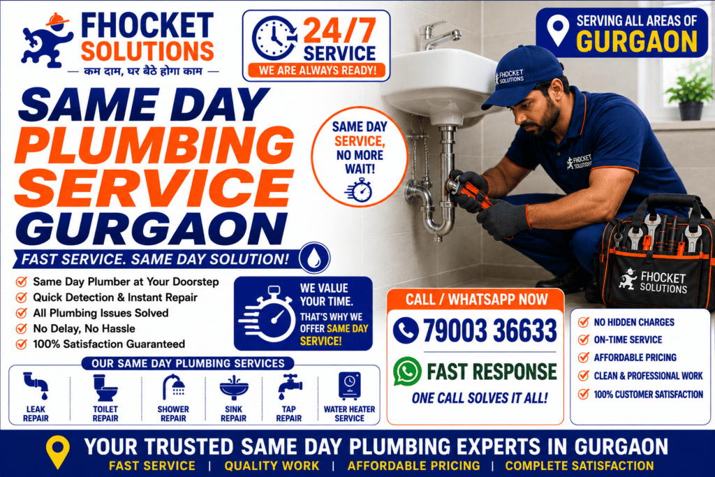 Same Day Plumbing Service Gurgaon