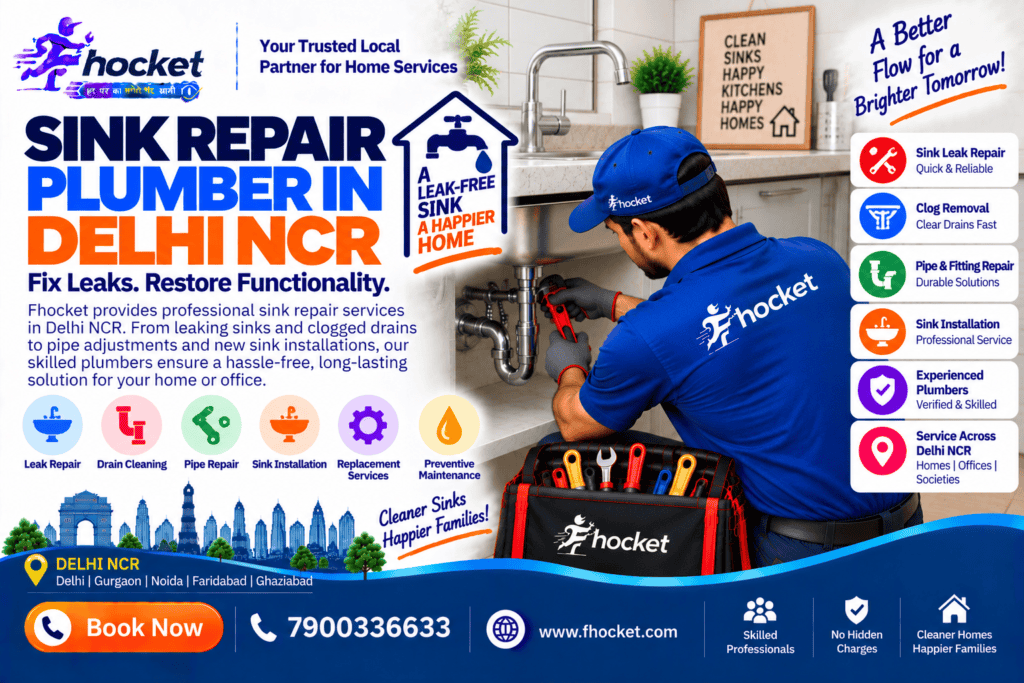Sink Repair Plumber in Delhi NCR