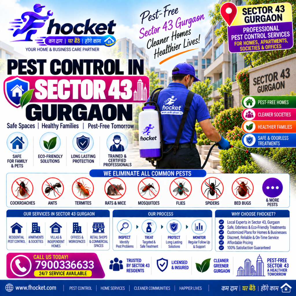 Pest Control in Sector 43 Gurgaon