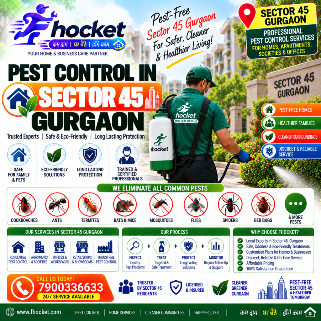 Pest Control in Sector 45 Gurgaon