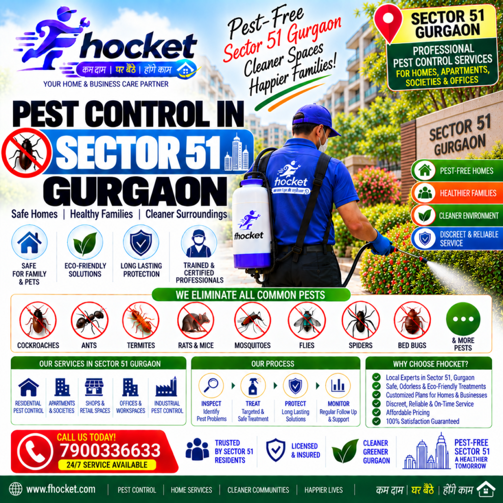 Pest Control in Sector 51 Gurgaon