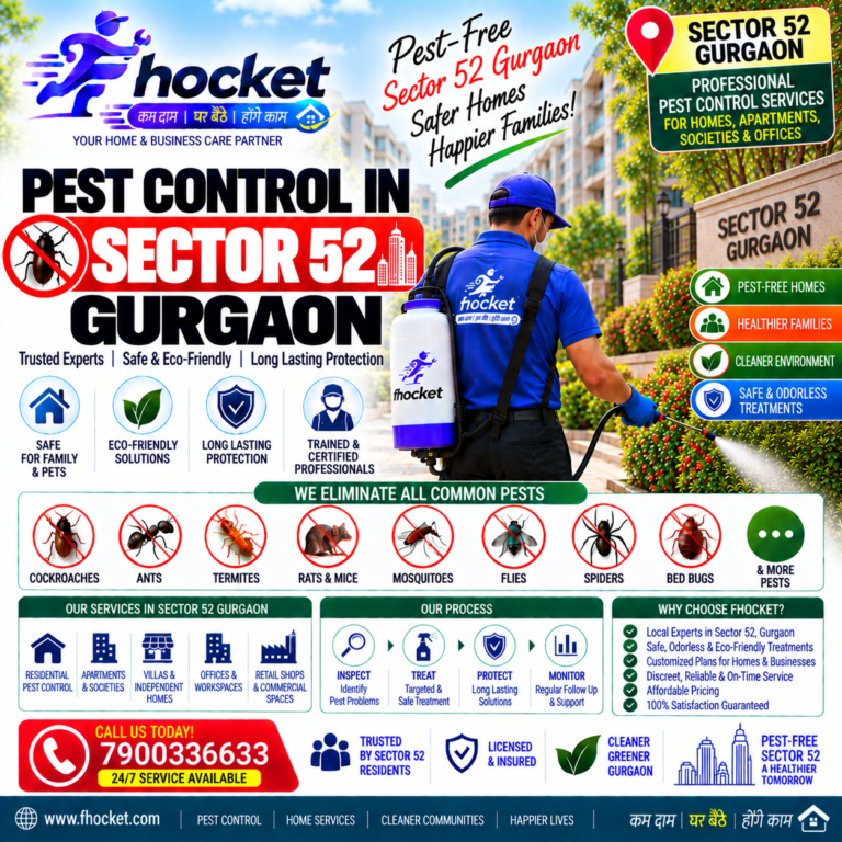 Pest Control in Sector 52 Gurgaon