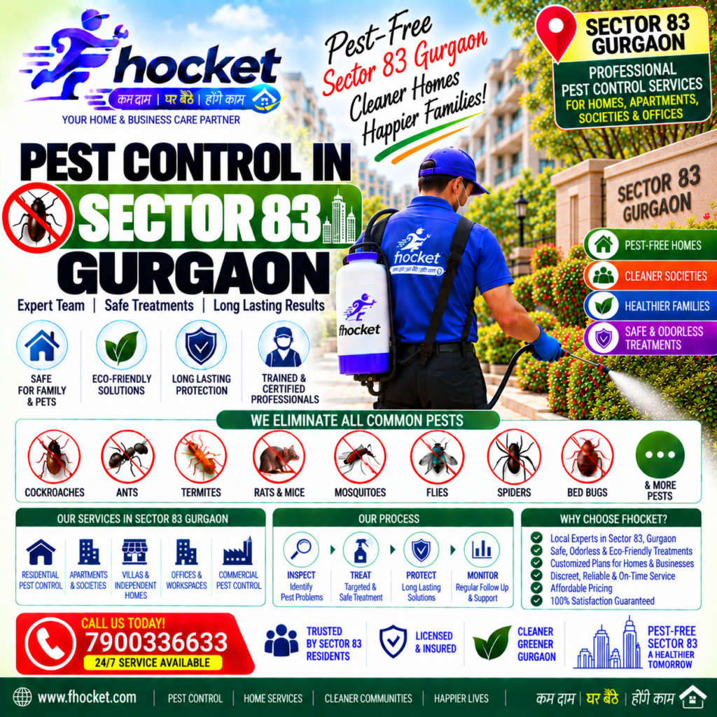 Pest Control in Sector 83 Gurgaon