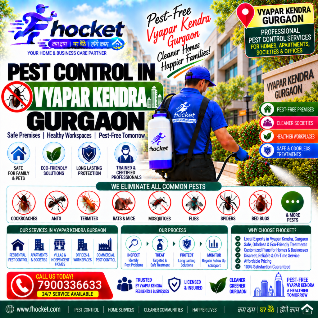 Pest Control in Vyapar Kendra Gurgaon